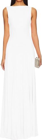 SHESEEWORLD Women's Summer Sleeveless Maxi Dresses Crew Neck High Waisted Cocktail Party Tank Dress in Saudi Arabia