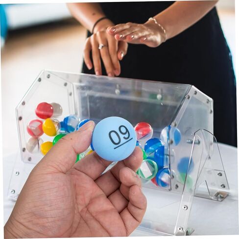 VICASKY 60Pcs Numbered Lottery Balls Plastic Seamless Game Balls for Raffles Parties and Entertainment Activities in Kuwait