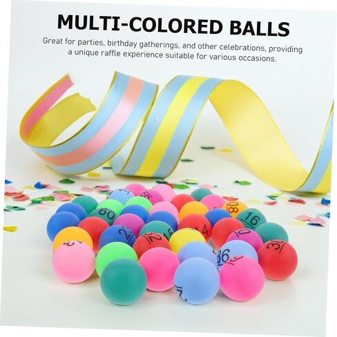 Milisten 40Pcs Colorful Bingo Prize Balls Numbered Plastic Balls for Raffle Games Party Decorations and Carnival Fun Balls for Events and Gatherings in Kuwait