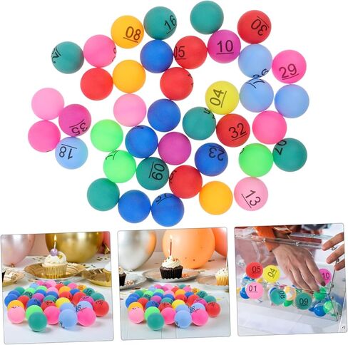 Milisten 40Pcs Colorful Bingo Prize Balls Numbered Plastic Balls for Raffle Games Party Decorations and Carnival Fun Balls for Events and Gatherings in Kuwait