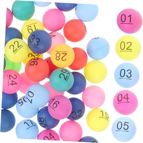 POPETPOP 50 Pack High Elastic Raffle Drawing Balls Colorful Numbered Lottery Game Balls for Parties Events Entertainment in Saudi Arabia