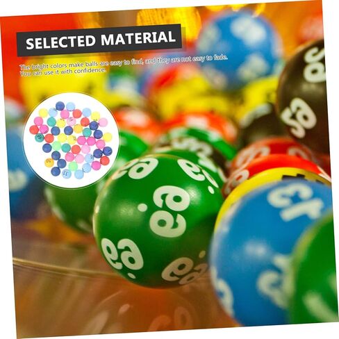 POPETPOP 50 Pack High Elastic Raffle Drawing Balls Colorful Numbered Lottery Game Balls for Parties Events Entertainment in Saudi Arabia