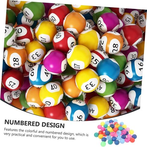 POPETPOP 50 Pack High Elastic Raffle Drawing Balls Colorful Numbered Lottery Game Balls for Parties Events Entertainment in Saudi Arabia