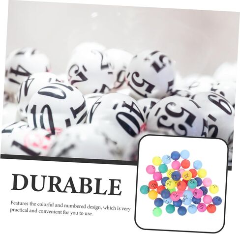POPETPOP 50 Pack High Elastic Raffle Drawing Balls Colorful Numbered Lottery Game Balls for Parties Events Entertainment in Saudi Arabia