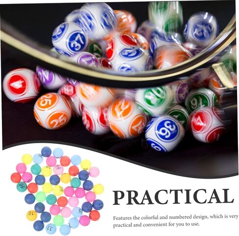 POPETPOP 50 Pack High Elastic Raffle Drawing Balls Colorful Numbered Lottery Game Balls for Parties Events Entertainment in Saudi Arabia