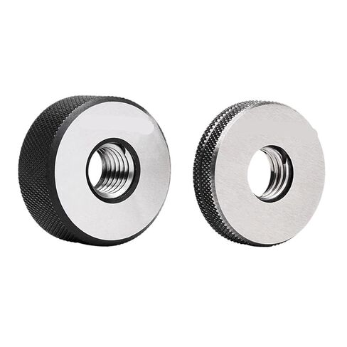 1 Set (1 Pass Gauge + Stop Gauge) 6e M45-M50 Standard Metric fine Tooth Thread Ring Measuring Tool M45M48M50(M45X1 6e T Z) in Kuwait