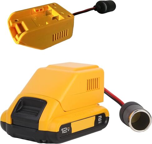 TONSIM Adapter for Dewalt 20V Battery - 20V to 12V Step Down Converter with Cigarette Lighter Interface - Power Your Car and Home Appliances with Dewalt Batteries Through Cigarette Lighter Adapter in Kuwait