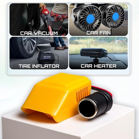 TONSIM Adapter for Dewalt 20V Battery - 20V to 12V Step Down Converter with Cigarette Lighter Interface - Power Your Car and Home Appliances with Dewalt Batteries Through Cigarette Lighter Adapter in Kuwait