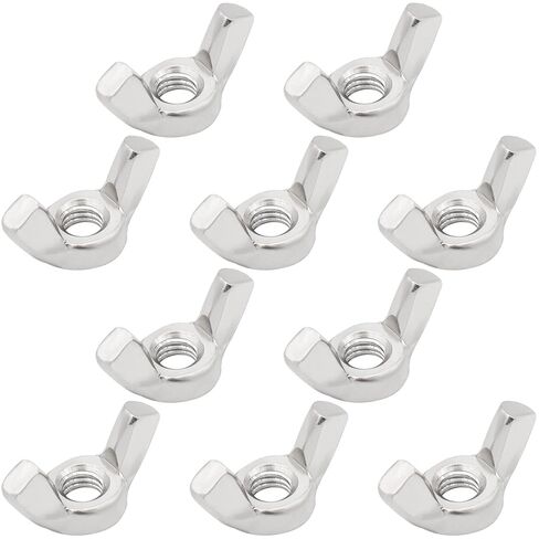 10pcs M8x1.25mm Wing Nuts, Carbon Steel Zinc Plated Butterfly Wingnuts Wing Metric Nuts Fasteners Parts Screws Hand Twist Tighten Ear Butterfly Nut in Saudi Arabia