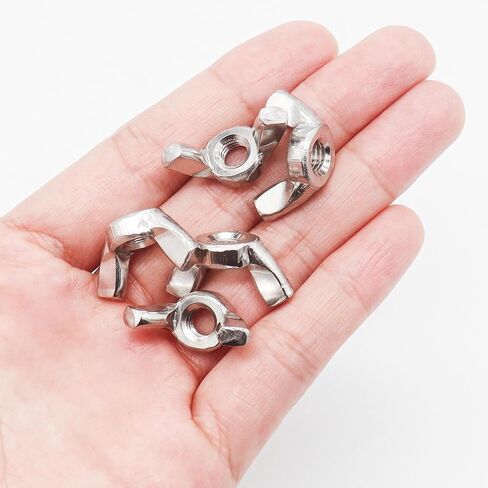 10pcs M8x1.25mm Wing Nuts, Carbon Steel Zinc Plated Butterfly Wingnuts Wing Metric Nuts Fasteners Parts Screws Hand Twist Tighten Ear Butterfly Nut in Saudi Arabia