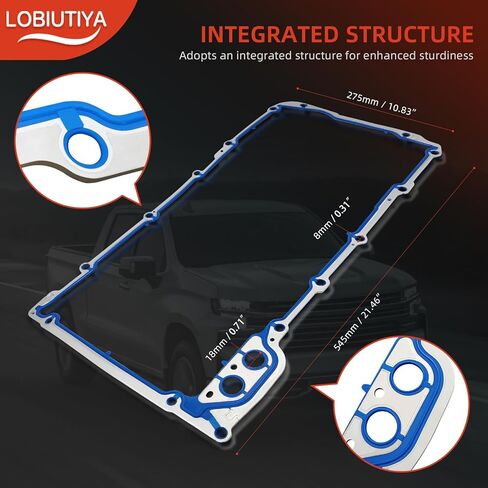 12612350 Oil Pan Gasket, OS30693R Gasket Kit Compatible with Chevy Silverado, Suburban, Tahoe, Trailblazer, GMC Sierra, Yukon, Envoy for 4.8L, 5.3L, 6.0L, 6.2L in Kuwait