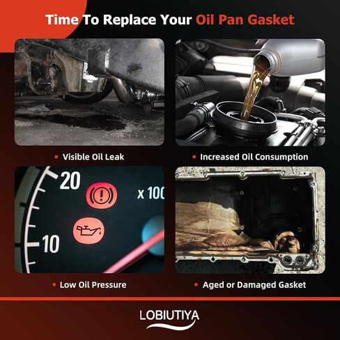 12612350 Oil Pan Gasket, OS30693R Gasket Kit Compatible with Chevy Silverado, Suburban, Tahoe, Trailblazer, GMC Sierra, Yukon, Envoy for 4.8L, 5.3L, 6.0L, 6.2L in Kuwait