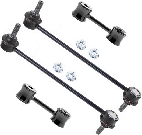 Detroit Axle - 4pc Sway Bars for 1997-2006 Jeep TJ Wrangler, 4 Front and Rear Stabilizer Sway Bar End Links 1998 1999 2000 2001 2002 2003 2004 2005 Replacement in Saudi Arabia