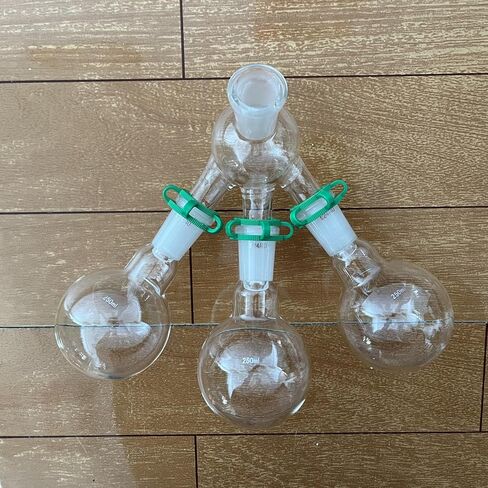 24/40 Lab Short-Path Distillation Receiver with Three 250ml Flask Lab Glassware in Saudi Arabia