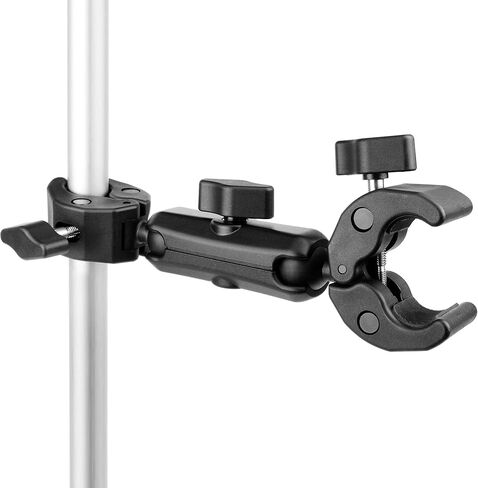 Super Clamp Double Camera Clamp, Aluminum Magic Arm Dual Ball Head Adapter Heavy Duty for Handlebar/Tripod/Photo Studio Light Stand/Umbrella Chair/Pole/Cross Bars/Motorcycle/Bike/Tabletop in Kuwait