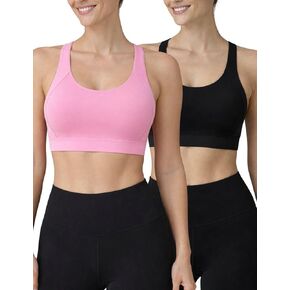 2-Pack High Impact Sports Bra for Women, Sewn-in Pads Molded Cups, Adjustable Straps for Running Gym Workout in Saudi Arabia