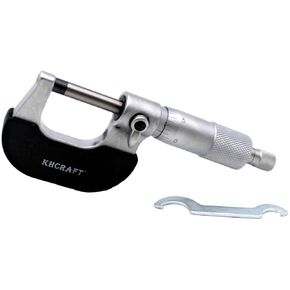 إطار معدني صلب ميكرومتر خارجي احترافي مطلي بالكروم 0-1 بوصة × 0.001 بوصة لقياسات دقيقة ومعبأة في علبة تخزين in Kuwait