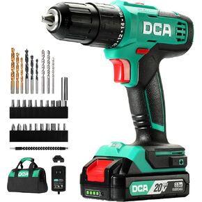 20V Cordless Hammer Drill Set, 354 In-lbs Torque, 1/2" Keyless Chuck, 22500 IPM, 2 Variable Speeds, 18+1+1 Position, Power Impact drill with 14 Drill/Driver Bits for Brick, Metal, Wood ADJZ2035i13 in Kuwait