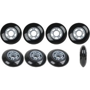 Player's Choice Inline Skate Wheels Hilo Set 76mm / 80mm 82A Black Outdoor Hockey in Kuwait