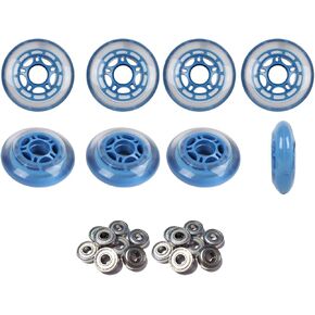 Player's Choice Roller Hockey Wheels Hilo Set 72mm 80mm Soft Blue Inline Skate ABEC 9 Bearings in Kuwait
