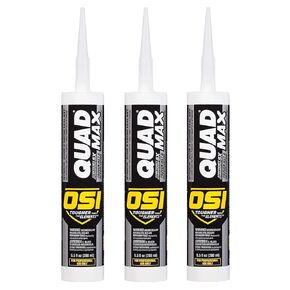 3 عبوات من مواد مانعة للتسرب OSI بوزن 9.5 أونصة كواد ماكس للنافذة والباب ومانع التسرب الجانبي، باللون الأبيض in Kuwait