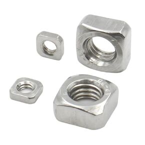 DIN557 M3 M4 M5 M6 M8 M10 M12 A2-70 304 Stainless Steel Square Nuts Metric Nut(M3x50pcs) in Kuwait