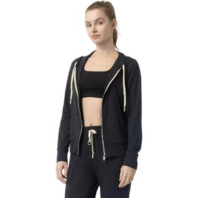 Women's Stretch Athletic Full Zip Hoodie - Kangaroo Pockets, Comfort Workout Jacket for Active & Relaxed Days in Saudi Arabia