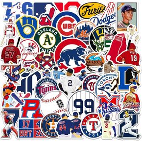Team Stickers, 50 PCS Waterproof Vinyl Decals, Baseball Theme for Water Bottles Laptops Scrapbooks in Saudi Arabia