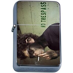 Flip Top Oil Lighter Funny Smoking Animal S3 Monkey Smoking Includes Silver Case in Kuwait
