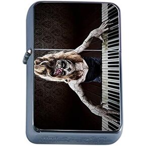 Flip Top Oil Lighter Sugar Skull D28 Day of the Dead Dia De La Muerto Includes Silver Case in Kuwait