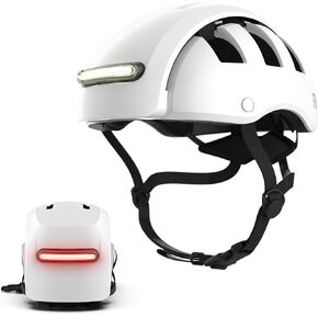 FEND Super Plus Folding Bike Helmet with Lights – Patented Smart-Fold 50% Compact Design, Ultra-Bright USB-C Front & Rear LEDs, CPSC/EN1078 Certified, for Adults, Commuters, E-Bikes, Scooters in Saudi Arabia