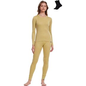 MERINNOVATION Merino Wool Base Layer Set for Women 100% Merino Wool Thermal Underwear Sets Lite - Midweight Top Tank Bottom in Kuwait