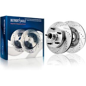 Detroit Axle-دوارات الفرامل الأمامية لـ 2-WHEEL ABS-1994-2001 Ford E-150 Econoline ، 1994-1996 F-150 RWD-11.73 "استبدال دوار فرامل القرص in Kuwait