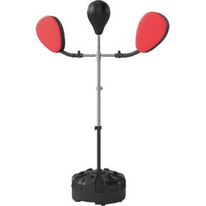 Adjustable Height Optimized Performance Heavy-Duty System 2-Target Arms Punching Speed Bag with Stable Stand Base and Black Finish in Saudi Arabia