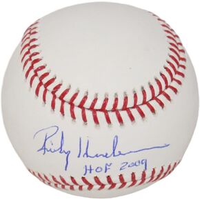 وقع ريكي هندرسون على فريق أوكلاند لألعاب القوى OML HOF Baseball Beckett in Kuwait