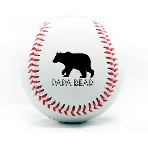 Personalized Baseball - Best Dad Ever Printed Gift Custom Practice Baseball - Official Size-Thanks Dad Design Real Leather Baseball in Kuwait