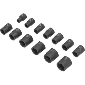 DAN&DRE 13 Piece Nut Extractor Set, Durable and Nut Remover with Storage Box/Cover for Removing Damaged Screws in Kuwait