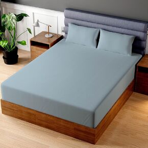 ملاءة سرير Superity Luxurious ذات جودة فندقية كاليفورنيا كينج مصنوعة من القطن بنسبة 100% فائقة النعومة وصديقة للبشرة ولا تسبب الحساسية وجيب عميق يناسب 16 مرتبة، سهلة العناية بها وملاءمة مريحة (Cal King مقاس - 72 × 84) in Kuwait