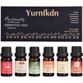 Pet Friendly Aromatherapy Essential Oils Collection,Safe for Dogs and Cats,Natural Relaxation and Stress Relief,Suitable for Aromatherapy Diffuser Bottles,Incense Sticks, and Candles Making (6, small) in Saudi Arabia
