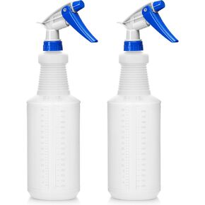 DecorRack 2 Plastic Spray Bottle, 30oz All-Purpose Heavy Duty Spraying Bottles Leak Proof Mist Empty Water Sprayer for Cleaning Solution, Hair, Planting, Adjustable Nozzle in Blue (2 Pack) in Kuwait