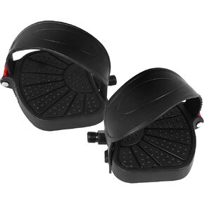 Nezylaf Exercise Bicycle Pedals - 9/16" & 1/2" Spindle, Bike Pedals with Adjustable Straps for Peloton/Schwinn/Spin Bikes, Non-Slip Rubber & Toe Clips in Kuwait