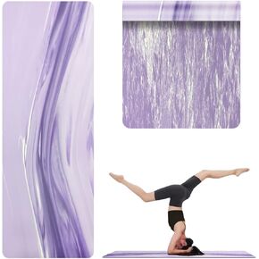 Natural Rubber Yoga Mat, Matte PU Material Extra Thick Yoga Mat Non Slip, Eco Friendly Fitness Exercise Mat for Women Men Kids, Workout, Yoga, Pilates and Floor Exercise in Kuwait