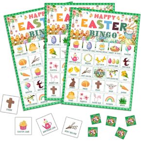 He is Risen Bingo Game, Easter Bible Party Bingo Cards for Adults Family, Spring Resurrection Party Decorations Supplies, Spring Themed Birthday Favors for 24 Players, 18 in Saudi Arabia