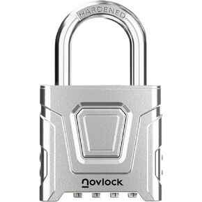 Outdoor Combination Lock – Heavy Duty, Large, Weatherproof Padlock with Code – for Gates, Fences, Sheds, Lockers, Cabinets, Storage Units – 1-Pack, Black in Kuwait