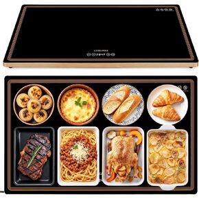 Electric Warming Tray for Buffets Party(40x12 Inches),Food Warming Mat with 12 Temp-Settings,Built-in Thermostat and Full Surface Heating,Versatile food warmers for Parties Buffet,Gatherings,Daily Use in Saudi Arabia