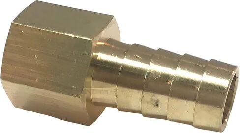 1/2 خرطوم بارب × 3/8 أنثى NPT تركيب الأنابيب النحاسية NPT خيط - لهواء وقود الغاز والماء - الحد الأقصى للضغط 150 رطل لكل بوصة مربعة - تقييمات درجة الحرارة من -40 فهرنهايت إلى 160 فهرنهايت - استبدال خرطوم المحول الأنثوي الصلب in Kuwait