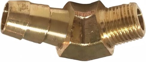 3/8 خرطوم BARB × 1/8 ذكر NPT كوع نحاسي 45 درجة خيط تركيب الأنابيب - لوقود الغاز - الحد الأقصى للضغط 150 رطل لكل بوصة مربعة - تقييمات درجة الحرارة من -40 فهرنهايت إلى 160 فهرنهايت - استبدال خرطوم محول ذكر صلب in Kuwait