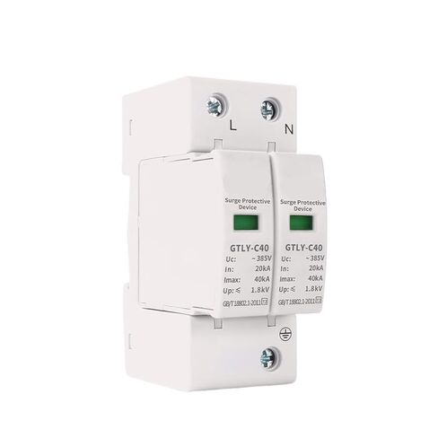 جهاز حماية من زيادة التيار المتردد 2P AC SPD 40KA 60KA 220V 385V جهاز حماية من الصواعق المنزلية So-lar جهاز صواعق منخفض الجهد (385V 30-60KA) in Kuwait