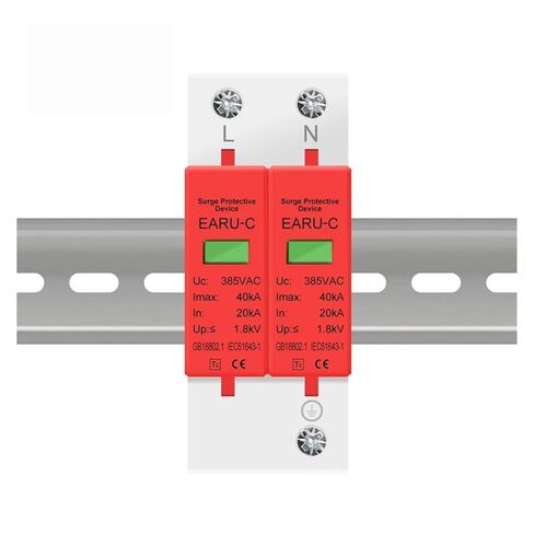 1 قطعة AC SPD 1P 2P 3P 4P 20 ~ 40KA 30KA ~ 60KA 385V House Lightning Surge Protector واقي الجهد المنخفض (4P، 20-40KA) in Kuwait