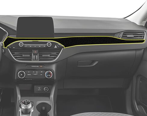 BOGAR TECH DESIGNS Precut for Ford Escape 2020-2025 Dashboard & Door Trim Vinyl Decal Interior Overlay, Gloss Black in Saudi Arabia